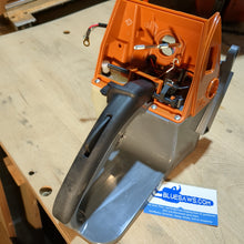 Load image into Gallery viewer, BLUESAWS Dark Grey/Orange Fuel Tank / rear handle For STHL MS660 066 MS650 OEM # 1122 350 0817
