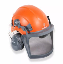 Load image into Gallery viewer, Holzfforma Hard Hat, with eye and ear protection.
