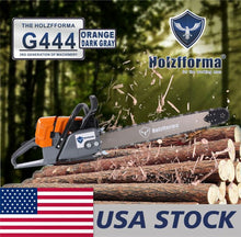 Load image into Gallery viewer, BLUESAWS - 71cc Holzfforma® Orange Dark Gray G444 Gasoline Chain Saw Power Head 3/4 wrap Without Guide Bar and Chain

