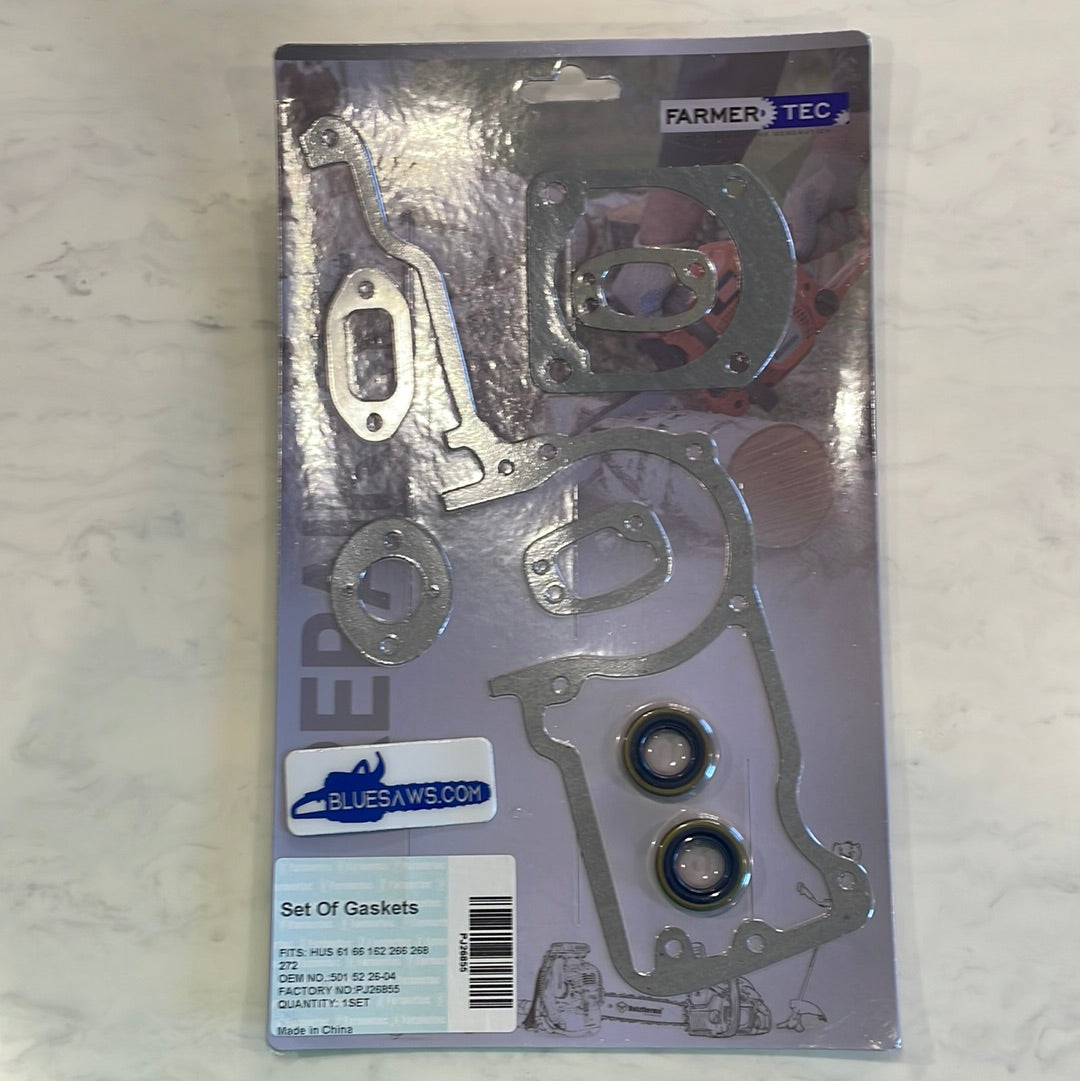 Haishine Engine Gasket Set & Oil Seal Kit For Husqvarna 268 268K 272 272XP 61 66 266 Chainsaw 503 26 02-04 Replacement