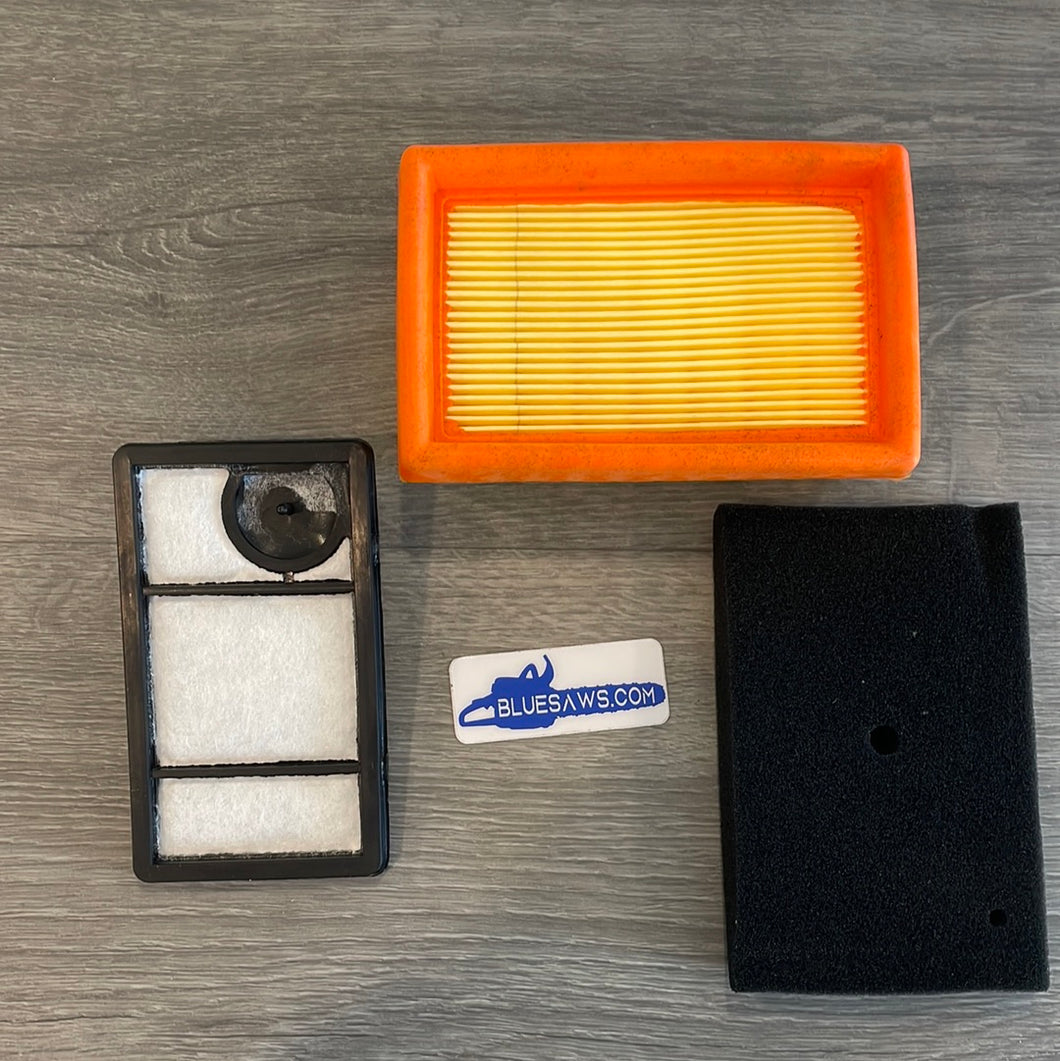 BLUESAWS Air Filter Kit Stihl TS400 Filter Secondary Filter Pre Cleaner Filter OEM# 4223 140 1800, 4223 141 0300, 4223 141 06011