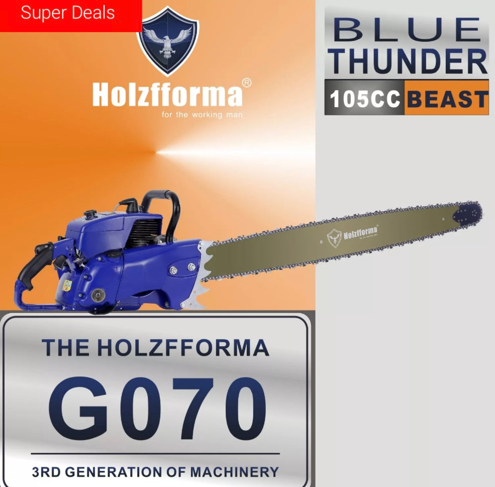 105cc Holzfforma® G070 Gasoline Chain Saw Power Head Only Without Guide Bar and Saw Chain All Parts Are For 070 090 MAGNUM Chainsaw BLUESAWS