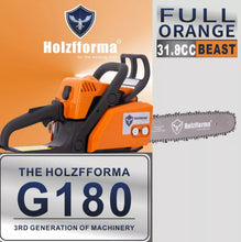 Load image into Gallery viewer, BLUESaWS 31.8cc Holzfforma® G180  Chain Saw Power Head Orange Color Only Without Guide Bar and Saw Chain
