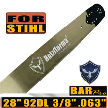 Load image into Gallery viewer, Holzfforma® Pro 28inch 3/8 .063 92DL 3003-000-6041 Guide Bar STHL mount 3003/D025 BLUESAWS
