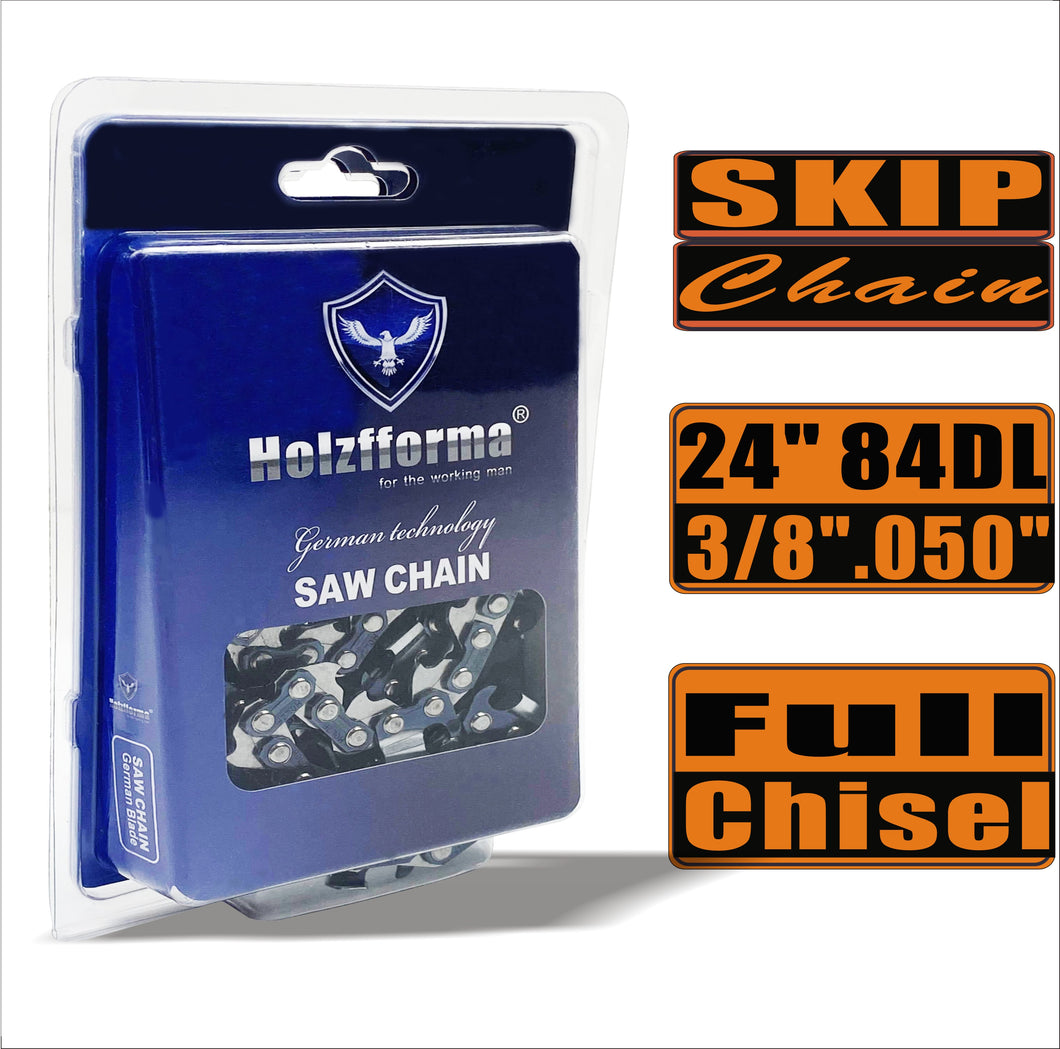 Holzfforma® Skip Chain Full Chisel 3/8 .050 24inch 84DL BLUESAWS