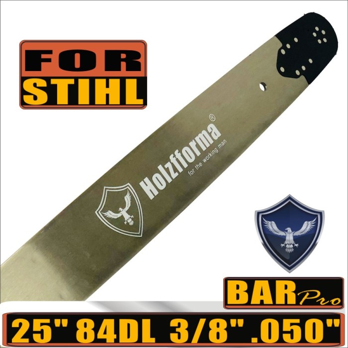 Holzfforma® Pro 24 or 25inch 3/8 .050 84DL Guide Bar For STHL Mount 3003/D025 BLUESAWS