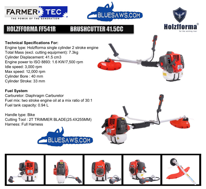 BLUESAWS- 41.5cc Holzfforma FF541R STANDARD Brush Cutter