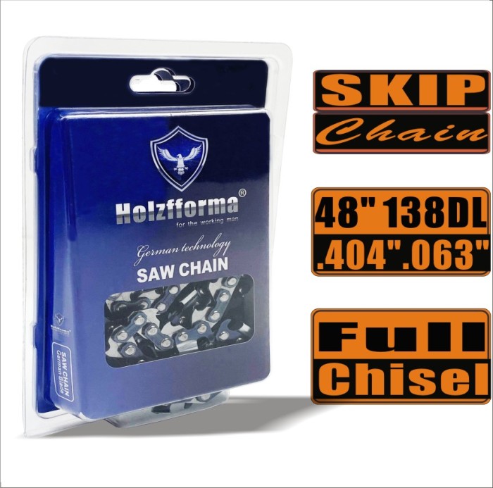 Holzfforma® Skip Chain Full Chisel .404 .063'' 48inch 138DL BLUESAWS