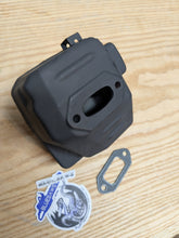 Load image into Gallery viewer, BLUESAWS Muffler with Side Port Screen and Gasket for HUSKY 394 394XP 395 395XP OEM# 503 71 13 05
